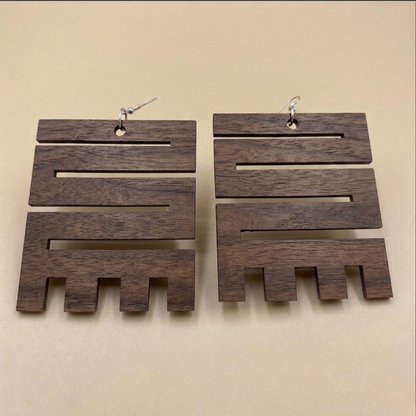 Nkyinkyim Adinkra Earrings  Symbol of Initiative & Transformation