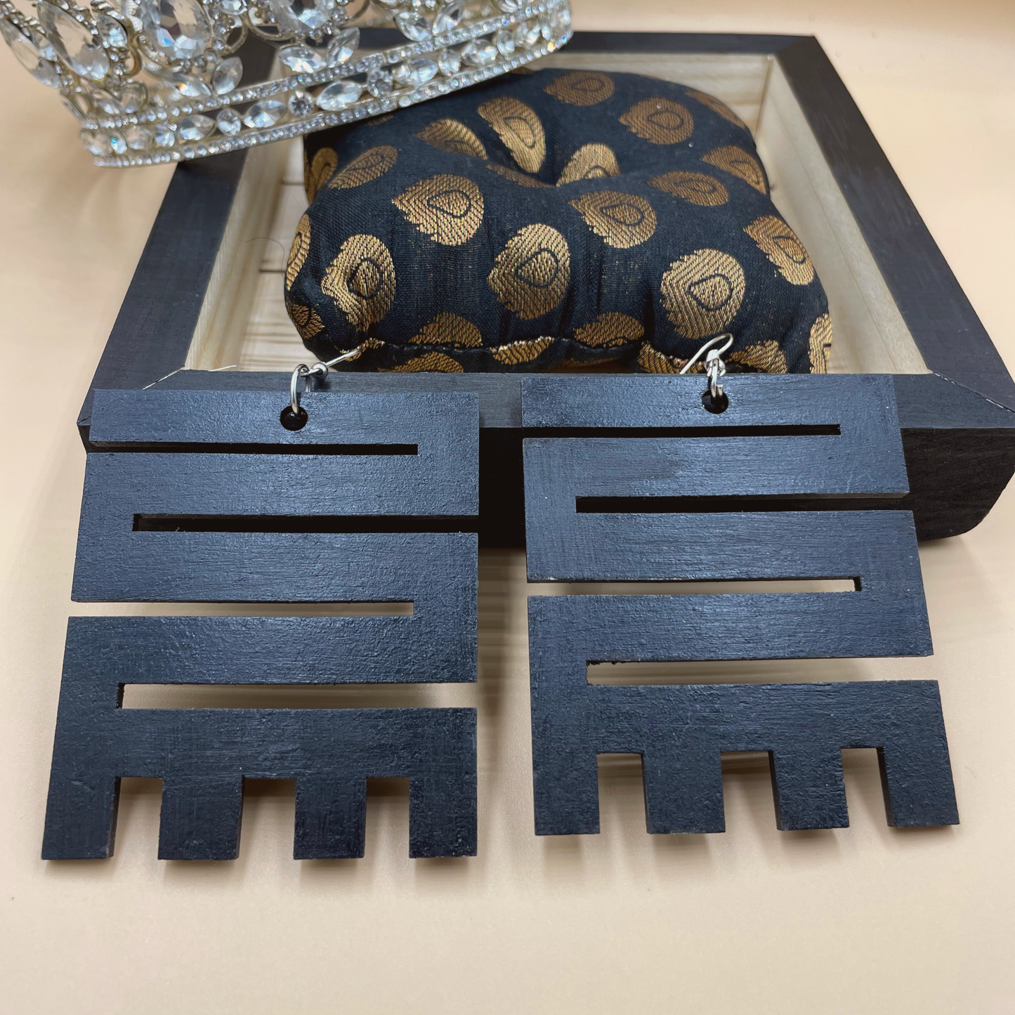 Nkyinkyim Adinkra Earrings  Symbol of Initiative & Transformation