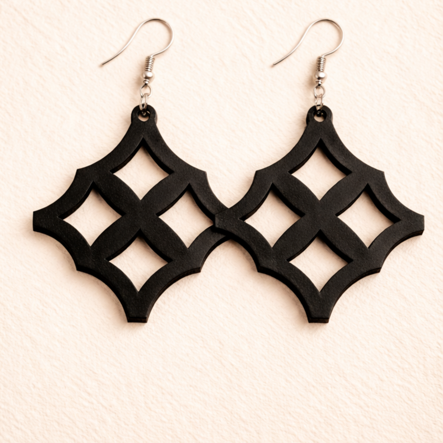 Eban Wooden Earrings  Adinkra Symbol of Protection & Security