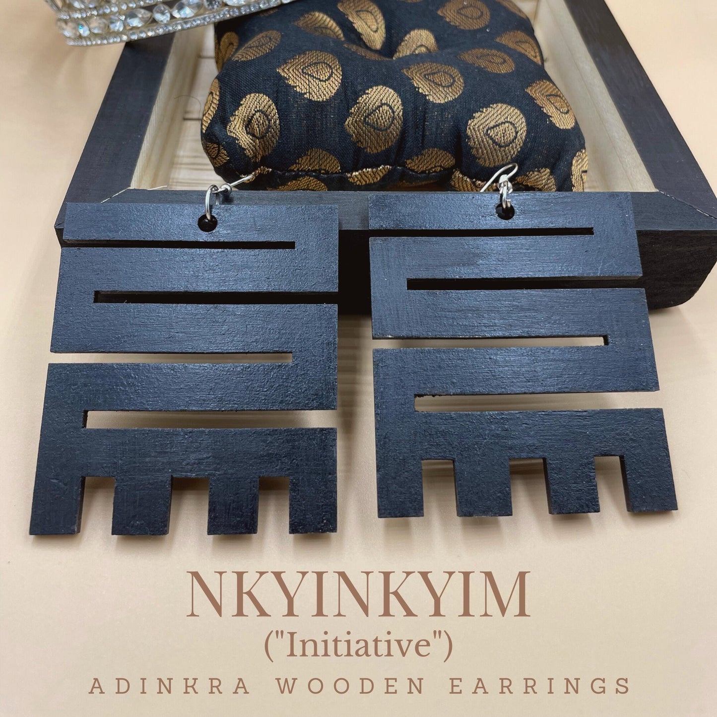 NKYINKYIM (Initiative) Adinkra Earrings