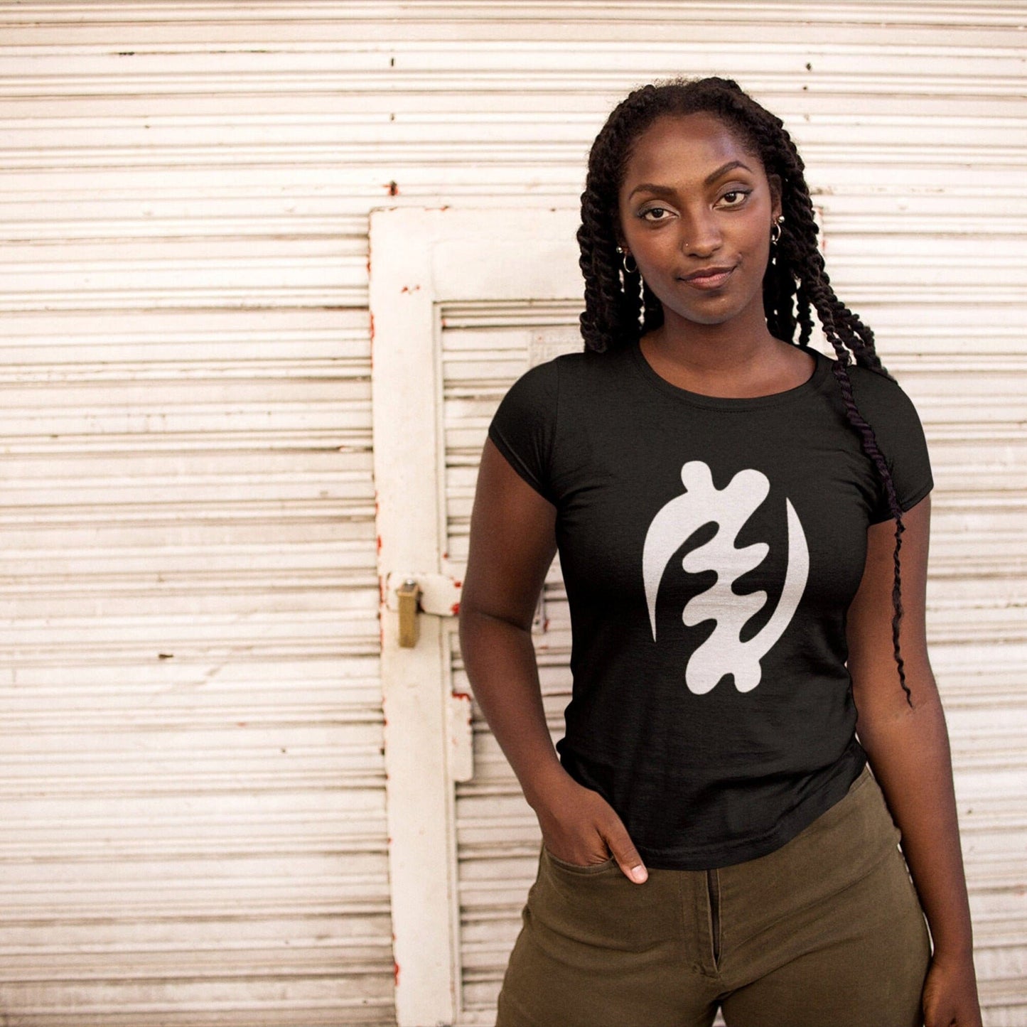 Gye Nyame Adinkra T-Shirt  Faith & Divine Power Statement Tee
