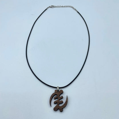 Gye Nyame Necklace - Wood Jewelry | Adinkra Jewelry