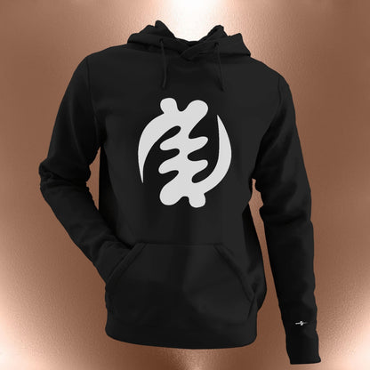 Gye Nyame Statement Hoodie  Adinkra Symbol of Faith & Divine Power