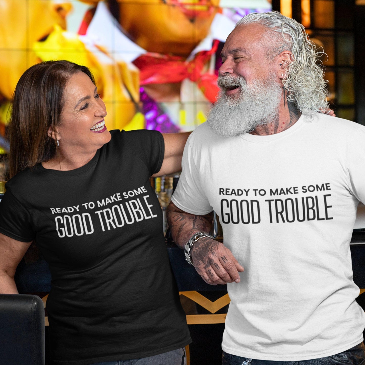 Ready to Make Some Good Trouble T-Shirt  Statement Affirmation Tee