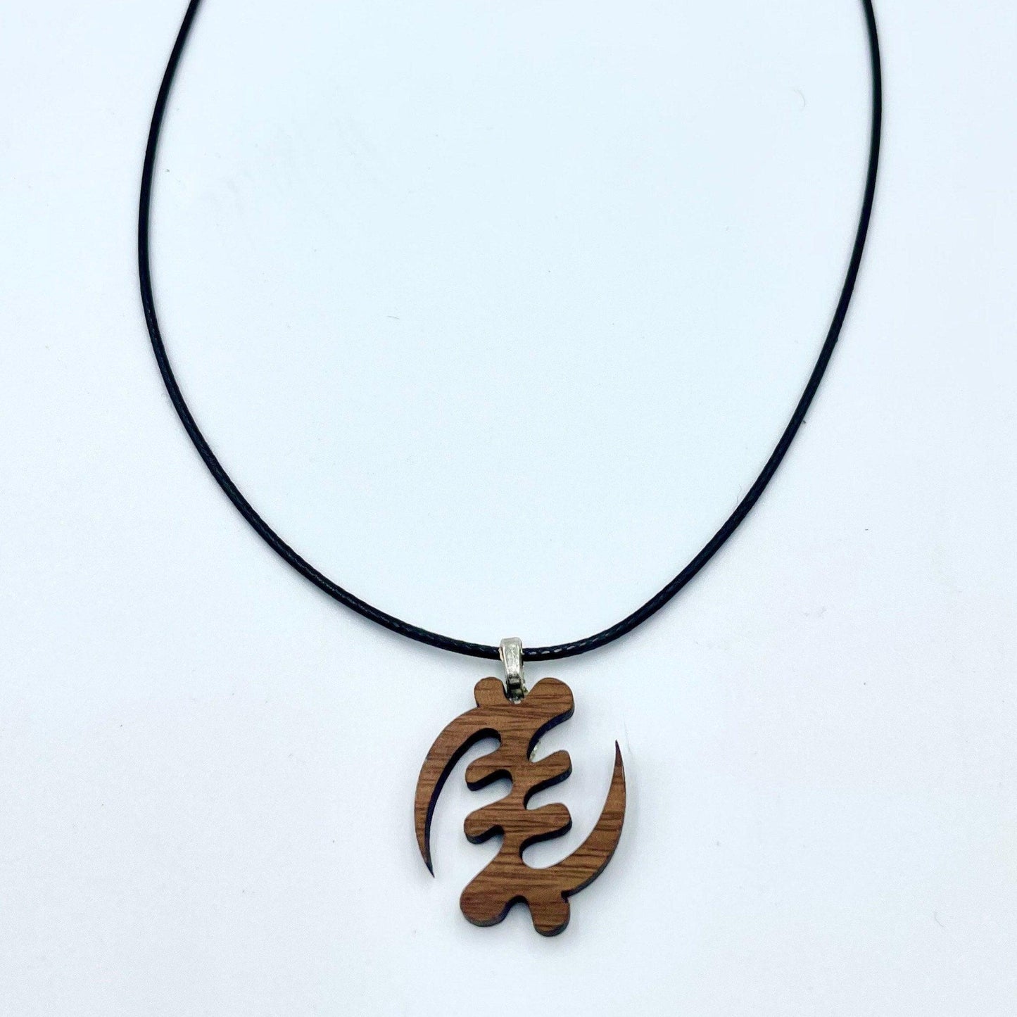 Gye Nyame Necklace - Wood Jewelry | Adinkra Jewelry