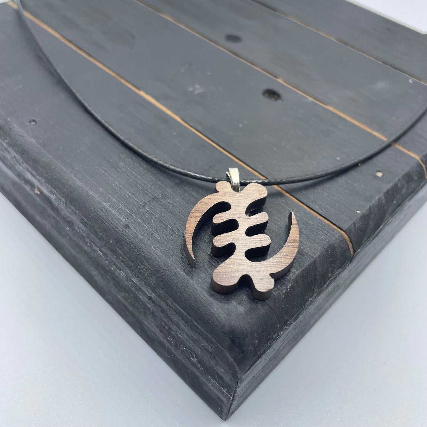 Gye Nyame Necklace - Wood Jewelry | Adinkra Jewelry