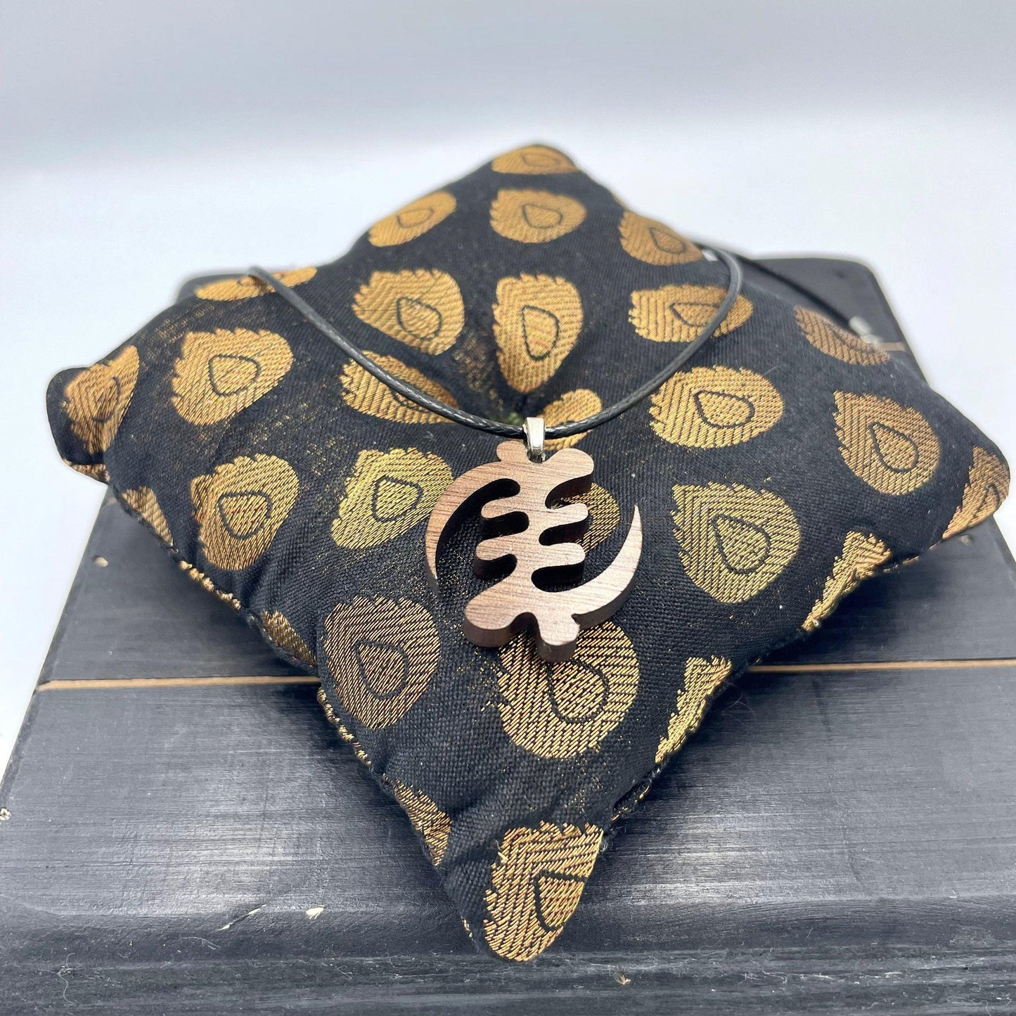 Gye Nyame Necklace - Wood Jewelry | Adinkra Jewelry