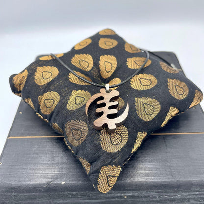 Gye Nyame Necklace - Wood Jewelry | Adinkra Jewelry