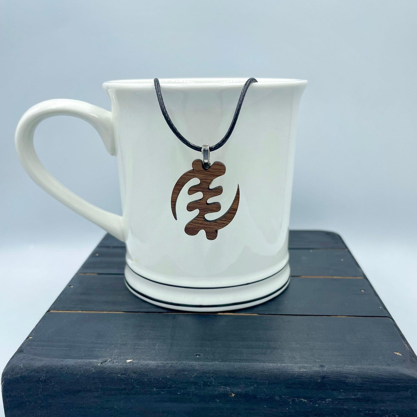 Gye Nyame Necklace - Wood Jewelry | Adinkra Jewelry