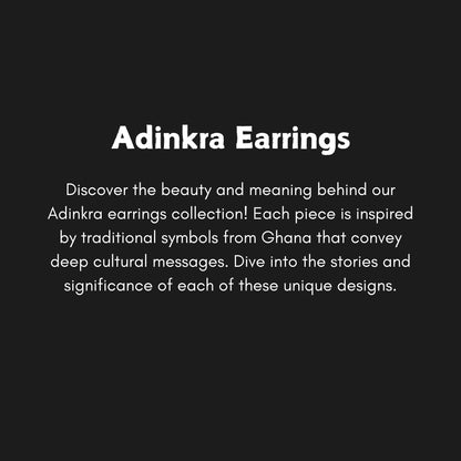 Aya Wooden Earrings  Adinkra Symbol of Endurance & Resilience | Natural or Black Wood
