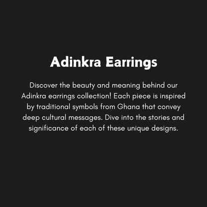 Eban Wooden Earrings  Adinkra Symbol of Protection & Security