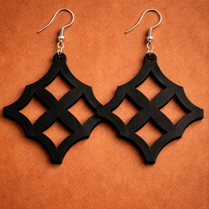 Eban Wooden Earrings  Adinkra Symbol of Protection & Security