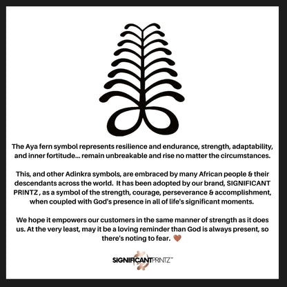 Aya Fern Wooden Necklace  Adinkra Symbol of Endurance & Resilience | Natural Walnut Wood